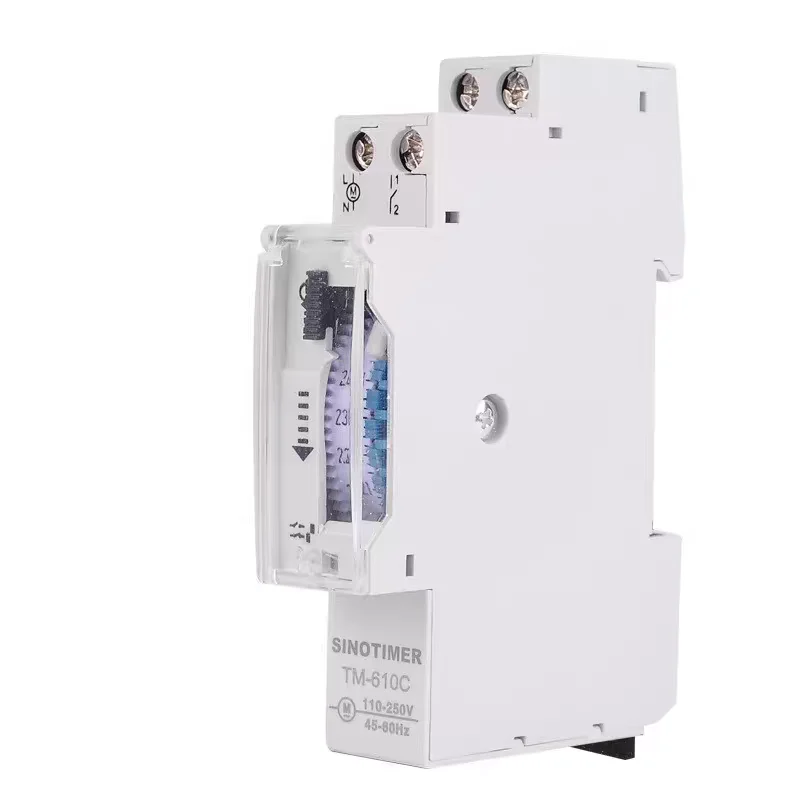 110-250V 16A Quartz Mechanical Timer 24 Hours Programmable Din Rail Relay 15 Minutes Interval Time Switch Gauge Instruments