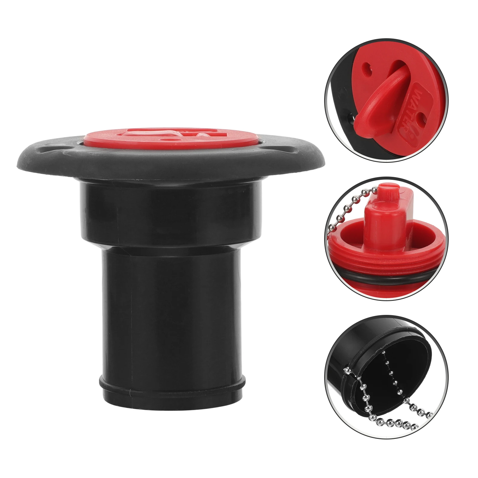 

1Pcs Reliable Black Red Plastic Fuel Cap Boat Gas Tank Vent Lid Stylish and Durable Replacement