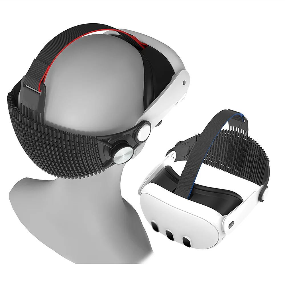 Correa de Cabeza Ajustable de Silicona Suave para Meta Quest 3 / Quest 3S, Ligera, Nueva, Cómoda y que Alivia la Presión, Accesorio de Realidad Virtual, Down Play