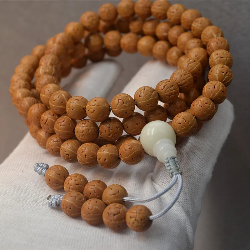 Multi-circle Round Toothless Diamond Bodhi Bracelet 108 Pcs Used To Chant The Sutras Buddha Beads DIY Jewelry 8~9mm BLess Rosary