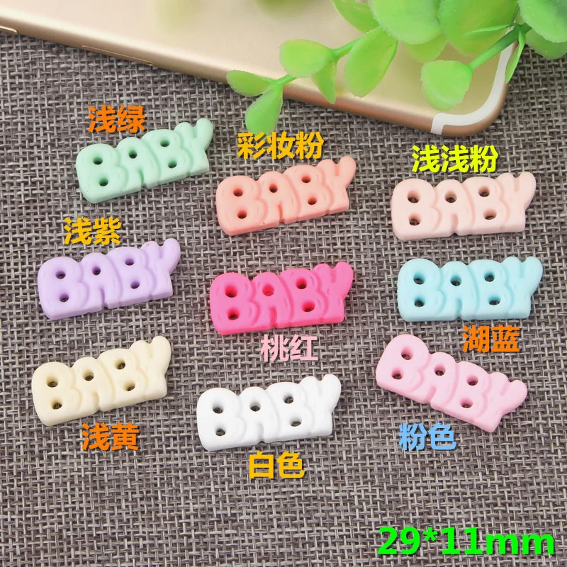 10pcs 29*11mm Diy Resin Word Baby English Alphabet Card Charms Accessories Mobile Phone Shell Beauty Materials Children's Hand A