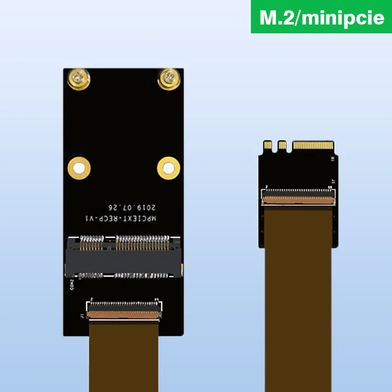 Cable adaptador de placa base M.2 A Mini PCIe, tarjeta de red M.2 NGFF, llave A/E A Minipcie mPCIe, extensor de extensión de cinta Flexible