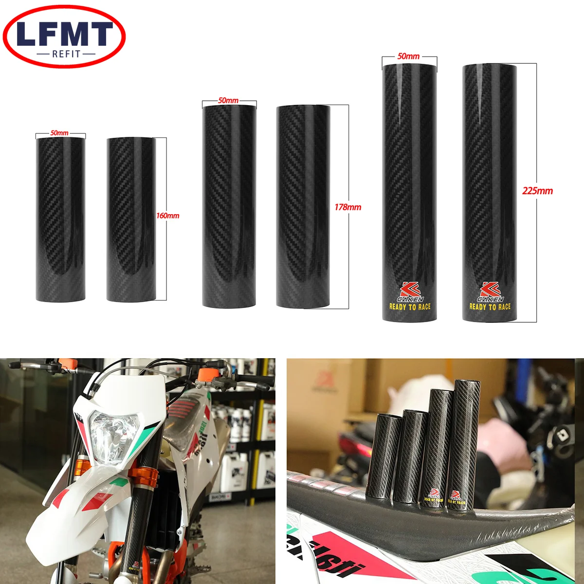 

Motorcycle Fork Wraps Carbon Fiber Protectors For Kawasaki Suzuki Honda KTM Yamaha YZ250F YZ450F WR250F WR450F Universal Parts