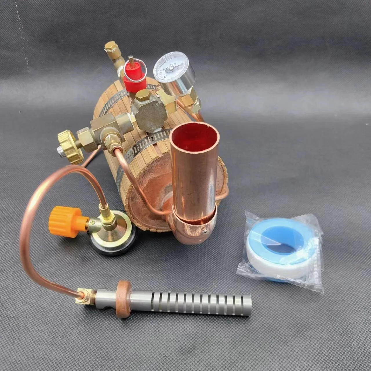 400ml Steam Boiler Pure Copper Boiler for Ship Models Toy Gift - Finished Product