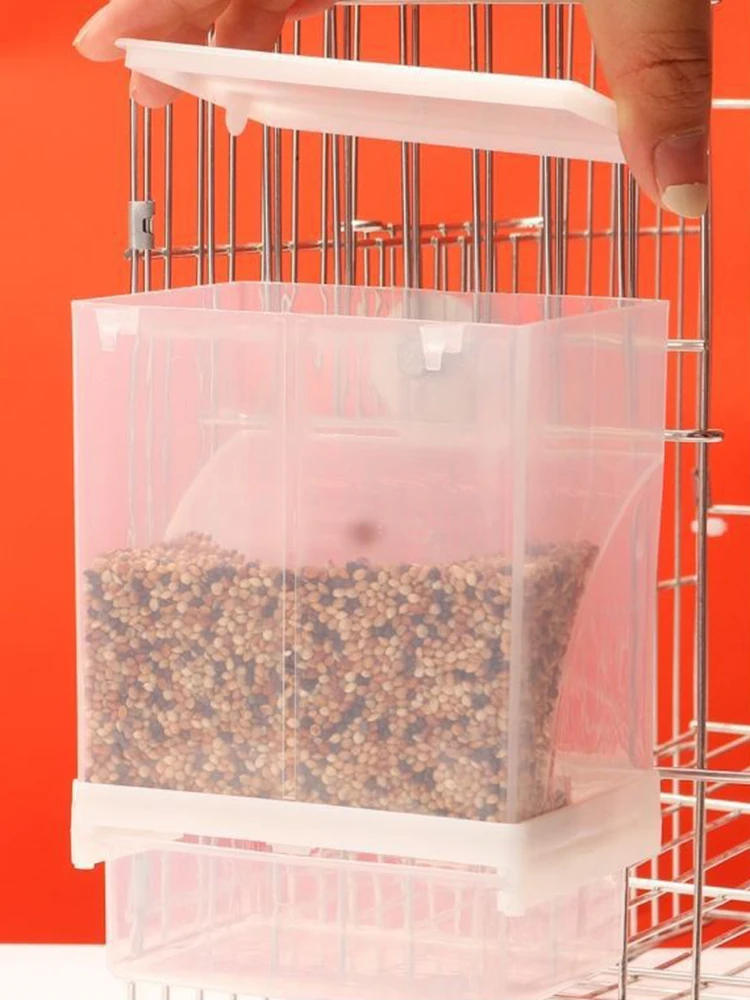 Papageienfutterbox, auslaufsicher, transparent, klare Futtervorrichtung für Papageien, langlebige Futterbox für Vögel – Detail 3