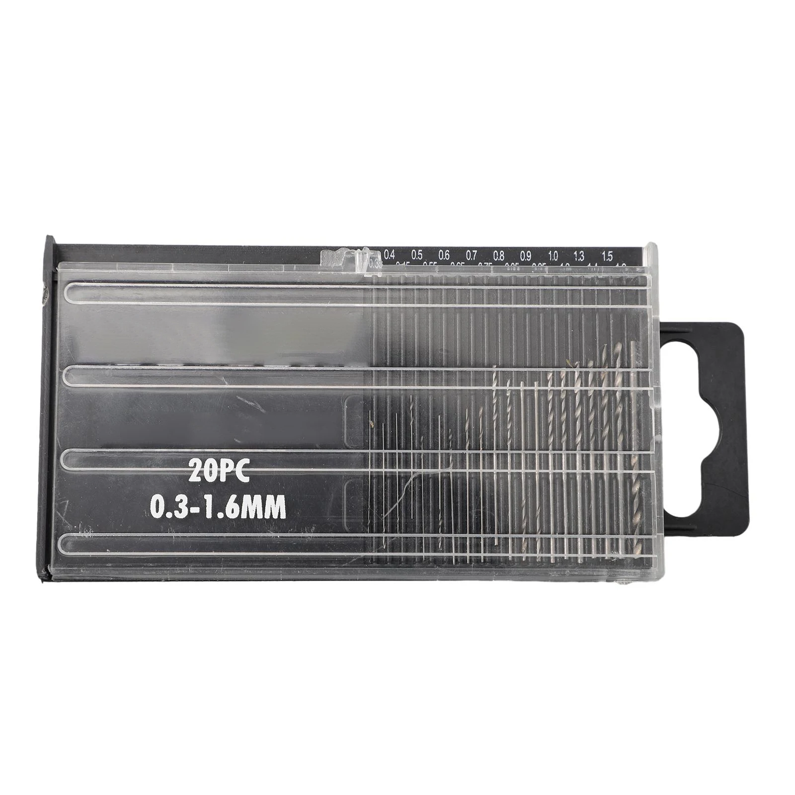 20 unids/set 0,3mm-1,6mm pequeño juego de brocas giratorias de acero de alta velocidad juego de brocas Micro-HSS con estuche para carpintería PCB de plástico