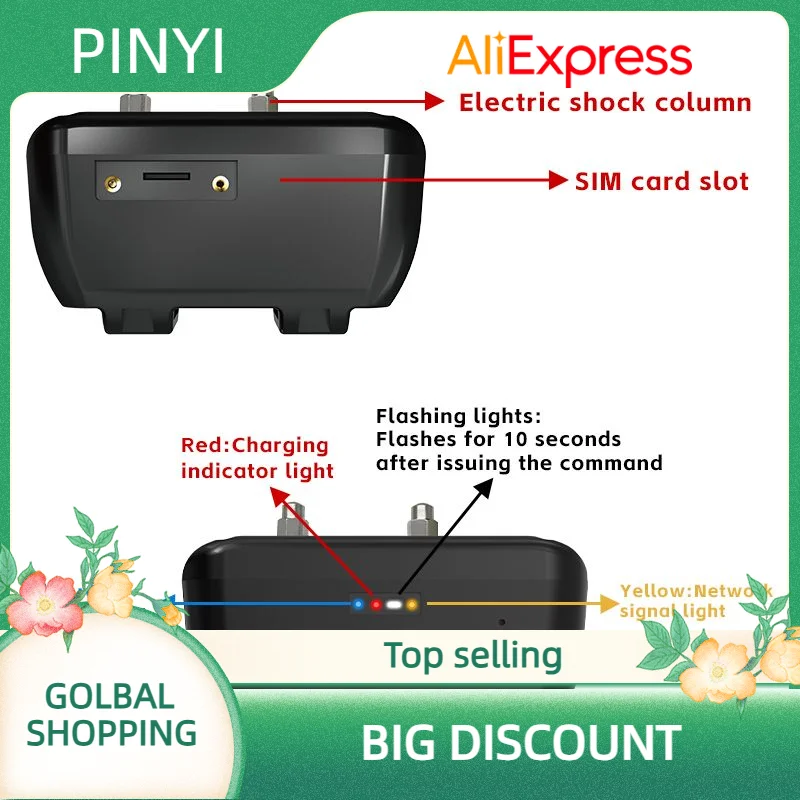 

Hound Training GPS Tracker Electronic Fence System Waterproof Rechargeable Receiver Electric Pet Collar 3 Android App GSM/WIFI