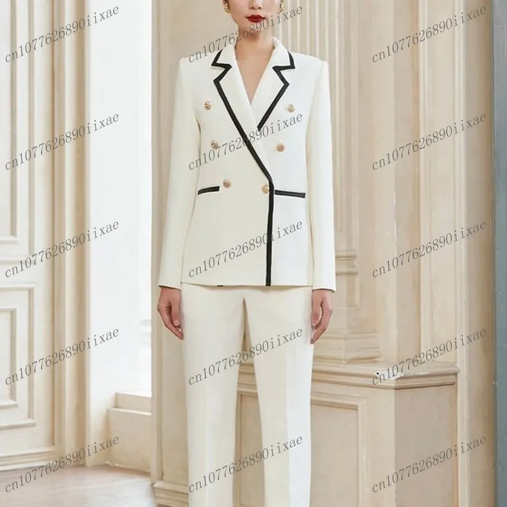 Fashion New Women Suit Lady Formal Business Office Tuxedos Mother Wedding Party Ladies 2 Piece Set Blazer Pants Customized 08