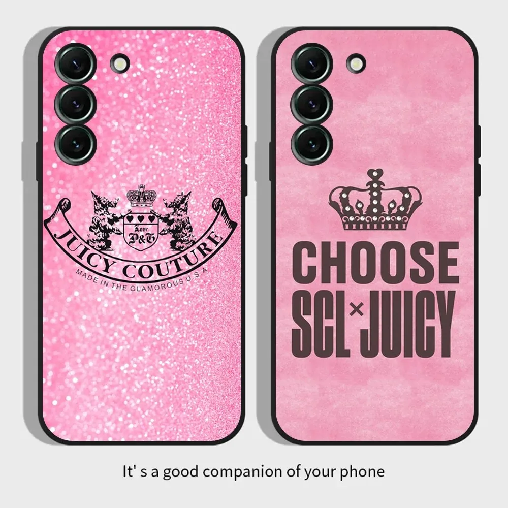 J-JuicyS C-CoutureS Phone Case for SamsungS24,S23,S22,S21,S20 Ultra Pro S10,S30Plus,20 Ultra Black Cover