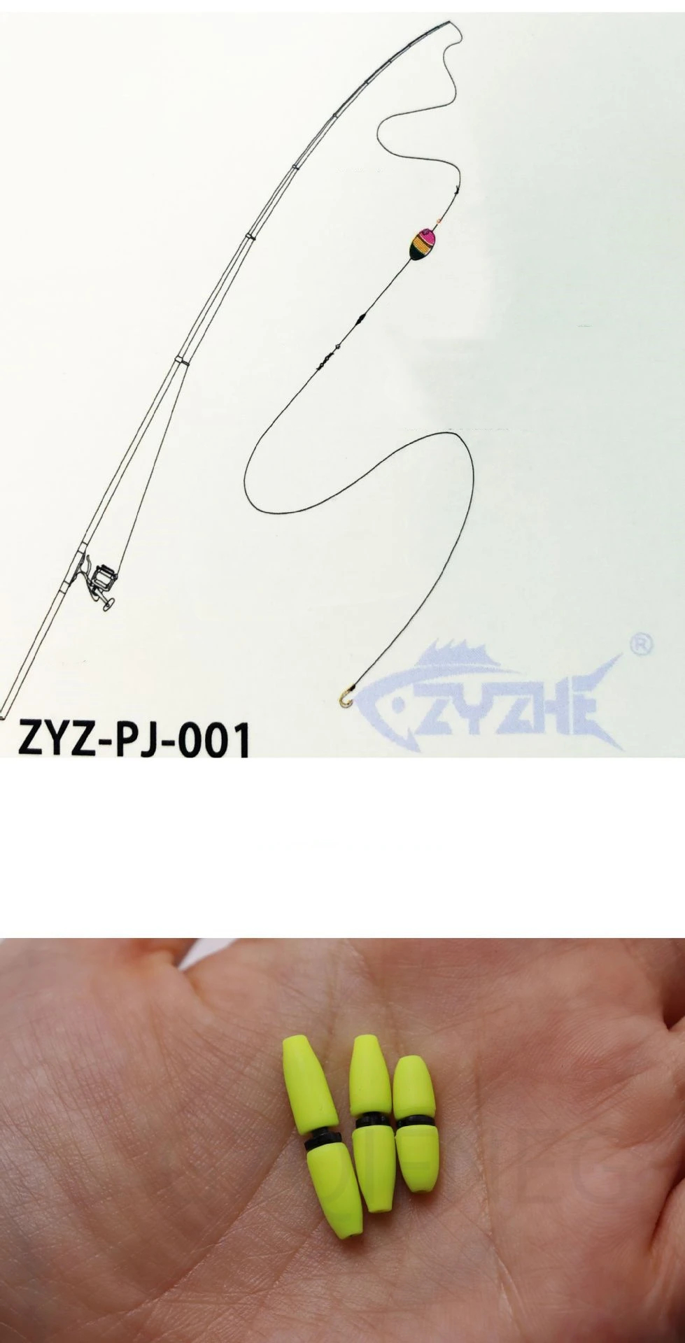 ZYZHE Meeresfischen-Posenstopper 10 Stück/Beutel – Apo Float Stopper für den Abstieg des Posen – Angelzubehör-Set – Detail 10