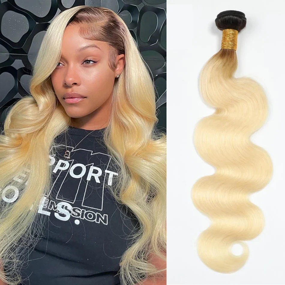 Brazilian Remy 30 34 Inch Bundles Body Wave 613 Honey Blonde 100% Human Hair Bundles Water Wave Weave Weft Extension For Women