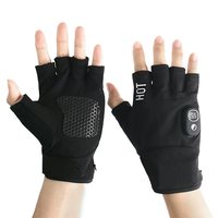 【BIG SALE】Fingerless Heated Gloves USB Rechargeable Hand Warmer Winter Windproof Thermal Gloves For Outdoor Cycling Running