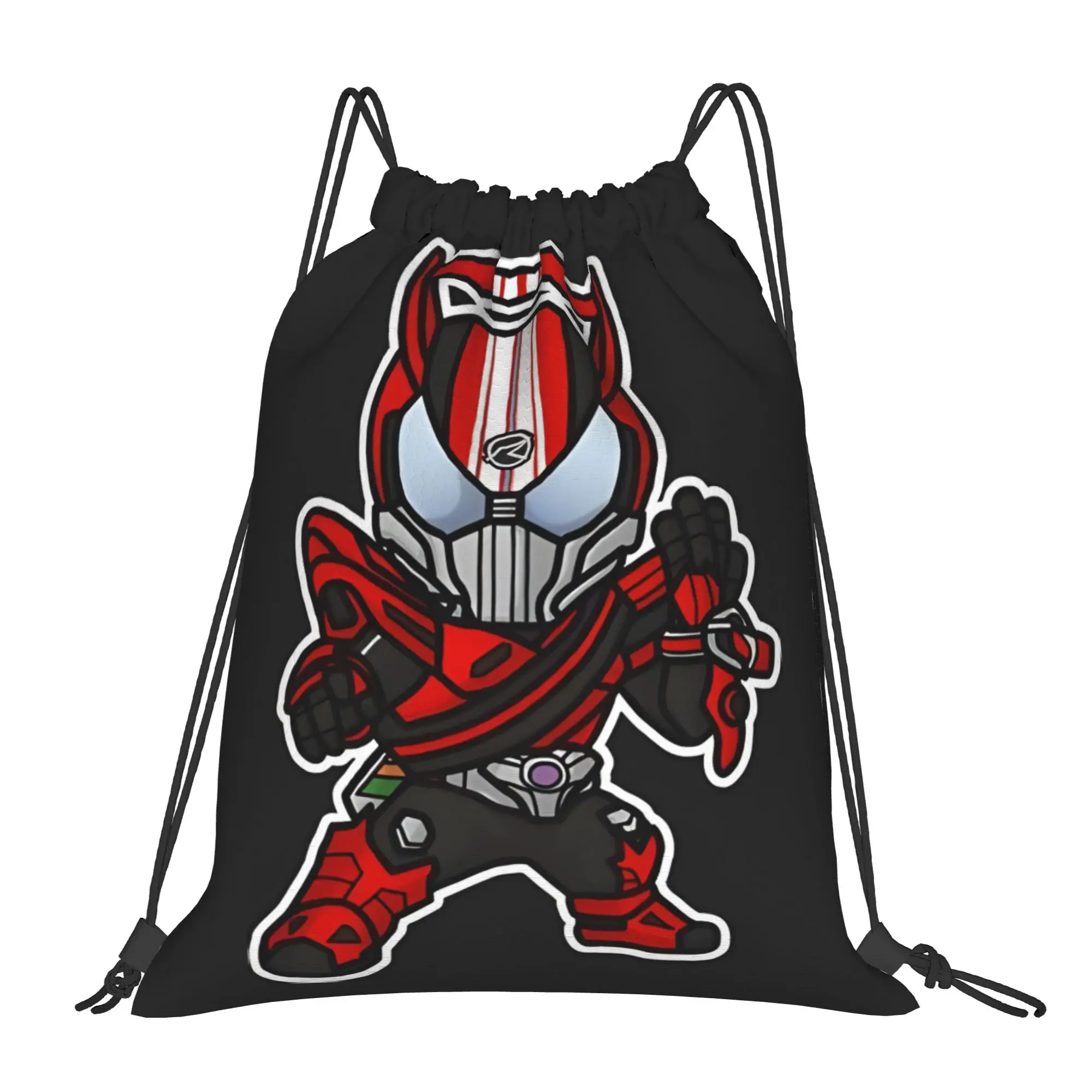 gym Pouch Kamen Rider Drive Chibi Style Kawaii  Drawstring Bags Shopping Unisex Storage Organize Bundle Pocket Rope Bag