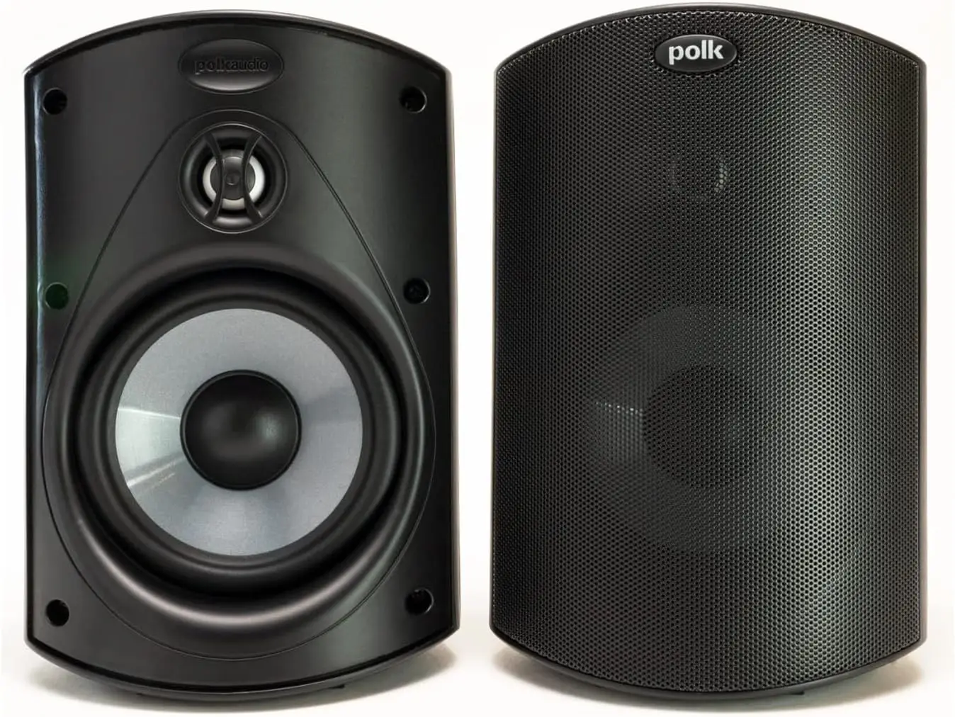 Atrium 4 Weatherproof Outdoor Speakers with Powerful Bass (Pair, Black), All-Weather Durability, Broad Sound Coverage
