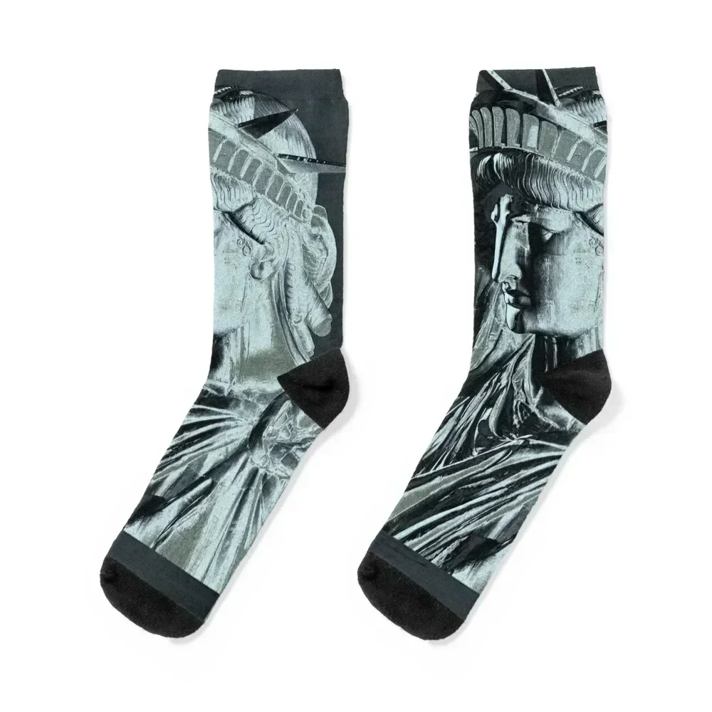 

Chromed Statue of Liberty Socks christmas gift gym funny gift snow Mens Socks Women's
