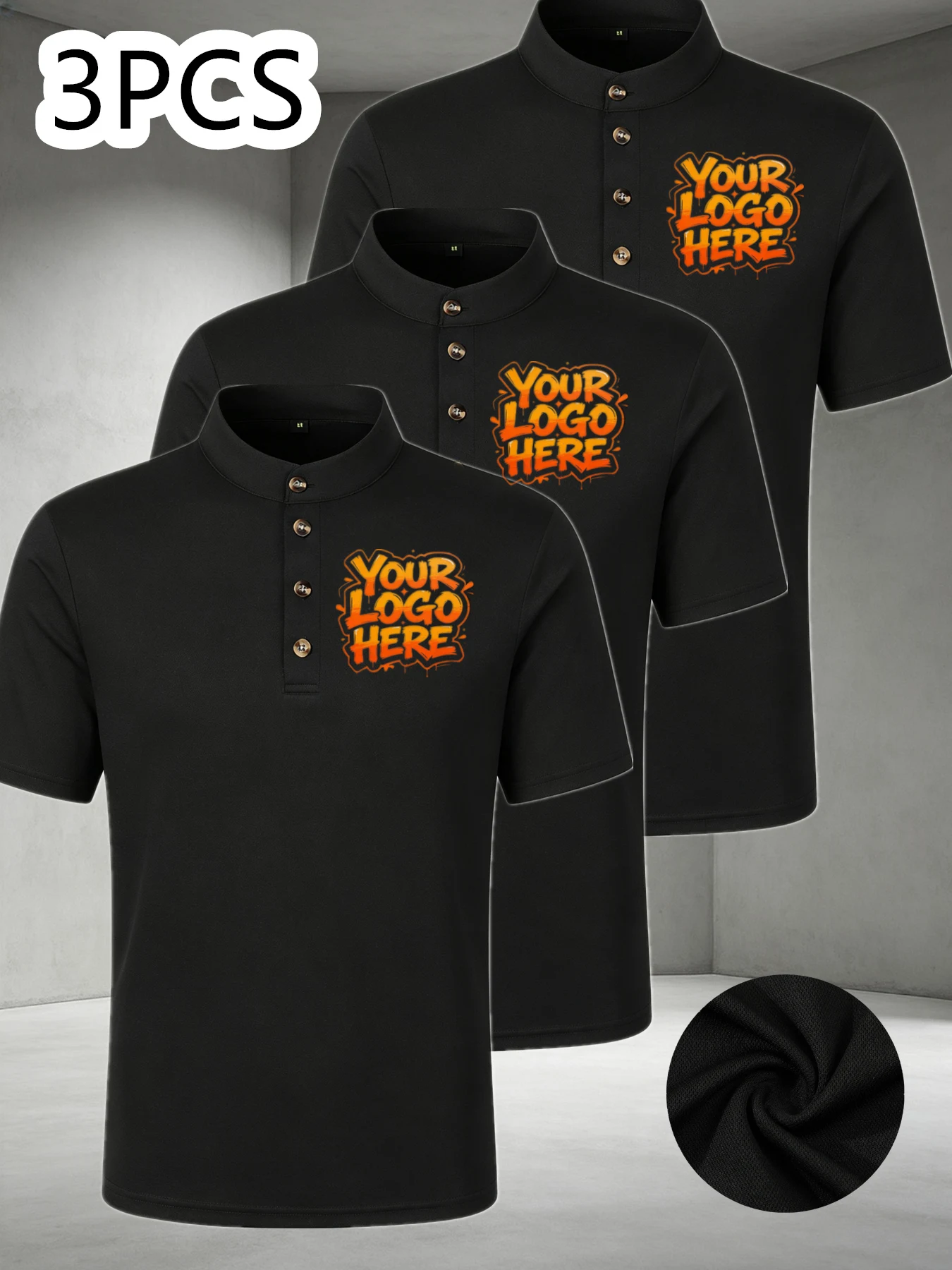 【3-piece Set】Casual Style, Custom T-Shirts - Add your own photos/selfies, soft and breathable fabric, casual collar short-sleeve