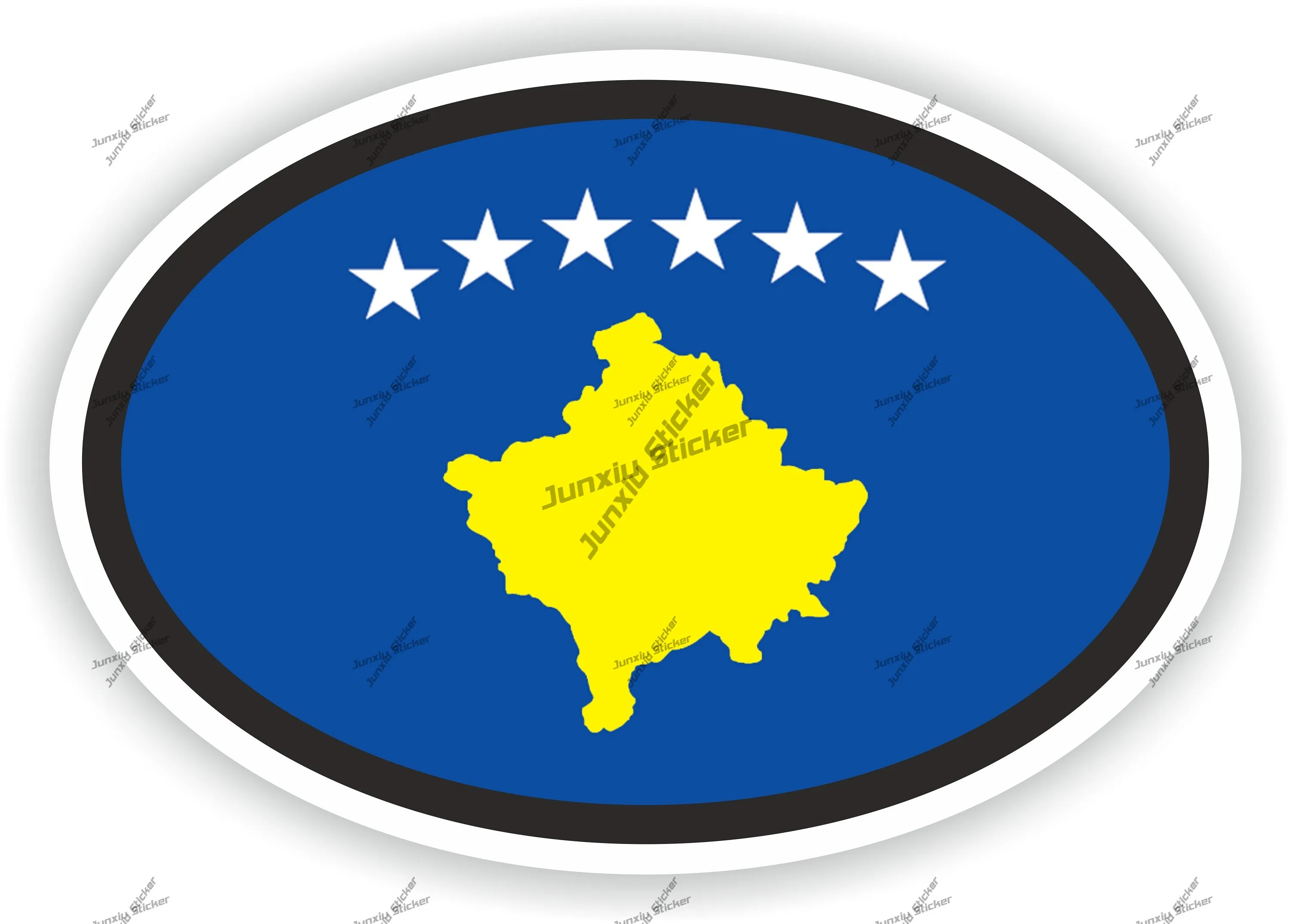 

Kosovo Flag Oval Sticker Bumper Guitar Pickup Camper Laptop Jdm Decal Stickers On Car Door Sticker Accessories Accessory Cars