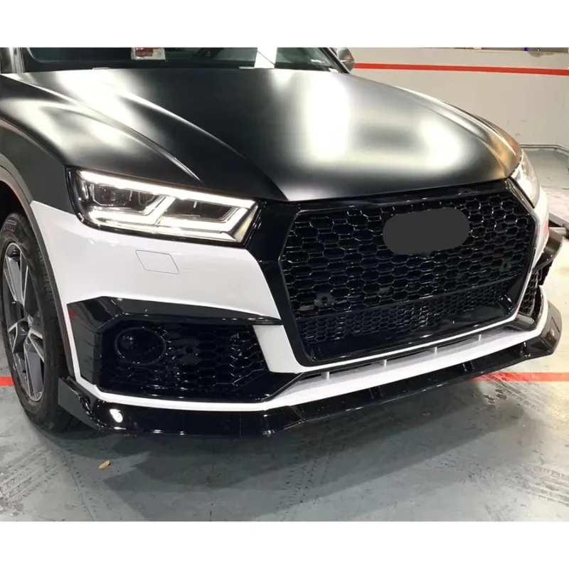 Per Audi Q5 2018 - 2019 ( Refit per RSQ5 Style) griglia paraurti anteriore griglia centrale griglia nera lucida e fendinebbia