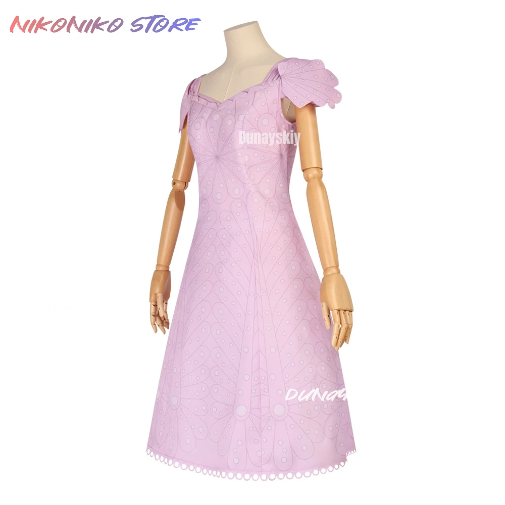 Movie Glinda Costume Pink Dress Hat Adult Clothing Roleplay Halloween Carnival Party Fantasia Suit Women's 코스프레 Fantasy