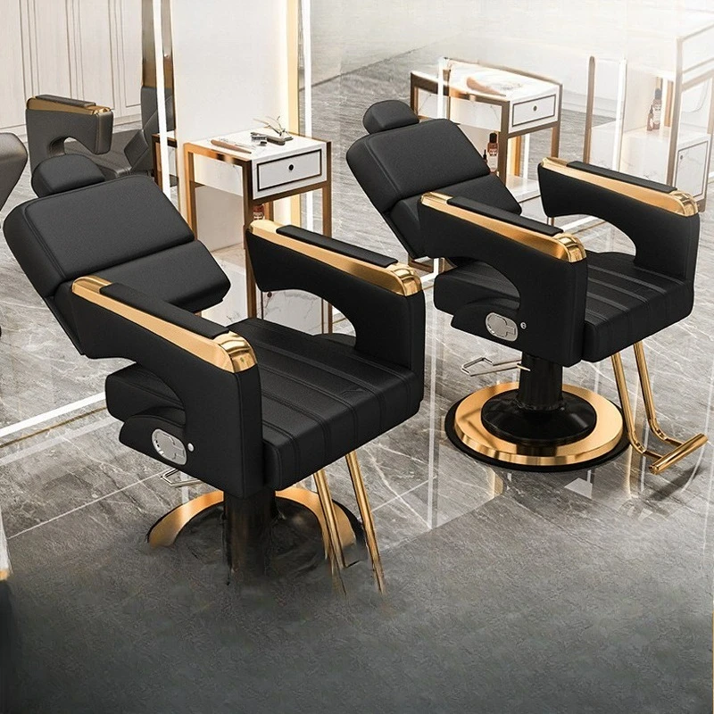 Professional Salon Barber Chair Synthetic Leather Commercial Furniture Rotating Adjustable Hairdressing Chair for Stylists