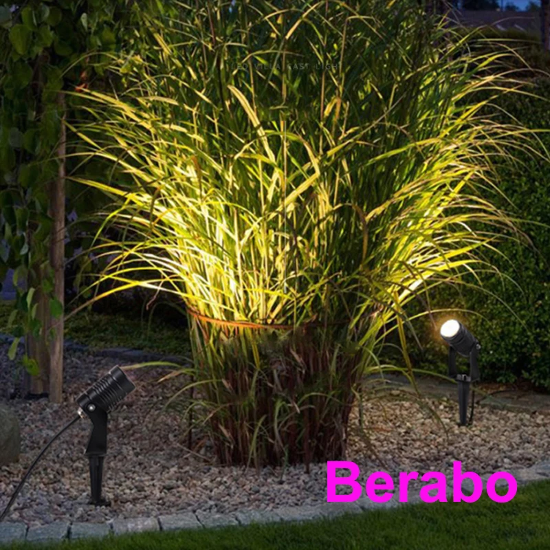 6 Stück Wasserdichte LED-Gartenlampen 220V/110V/12V 7W/10W mit Erdspieß für den Außenbereich – Detail 1