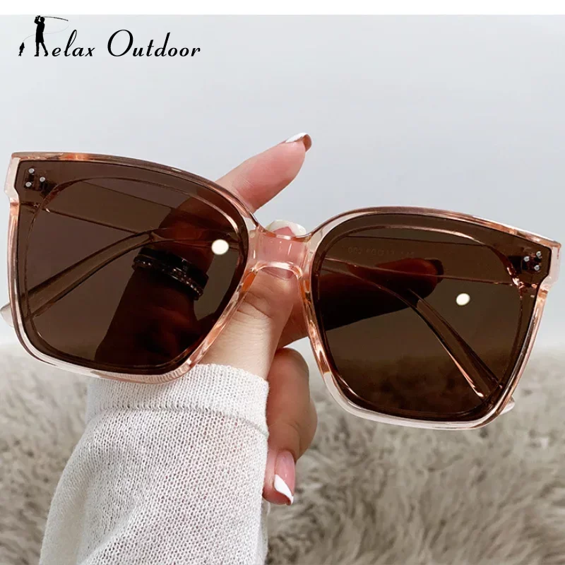 Fashion Women Large Frame GM Sunglasses Brand Designer Vintage Square Sun Glasses Female Classic Oversized UV400 Oculos De Sol