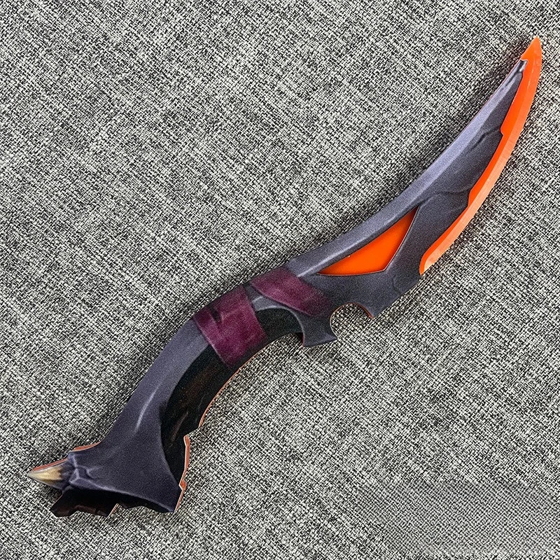 Cuchillo Katana nocturno acrílico Valorant de 31cm/12,2 pulgadas, modelo LED, accesorios, periféricos de juego, juguete luminoso, coleccionable, Cosplay, regalo para novio