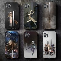 Game L-LINEAGE 2  Phone Case For iPhone 16,15,14,13,12,11,Plus,Pro Max,XS,X,XR,SE,Mini,8,7 Soft Silicone Black Cover