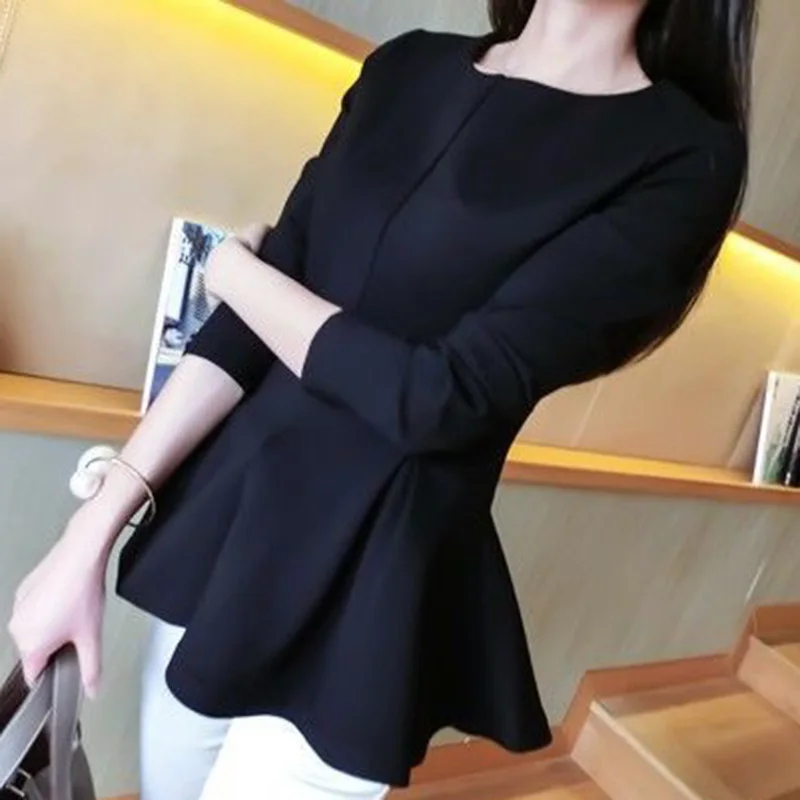 Elegant Solid Color All-match Folds Ruffles Blouse Women\'s Clothing 2024 Autumn New Oversized Casual Pullovers Office Lady Shirt