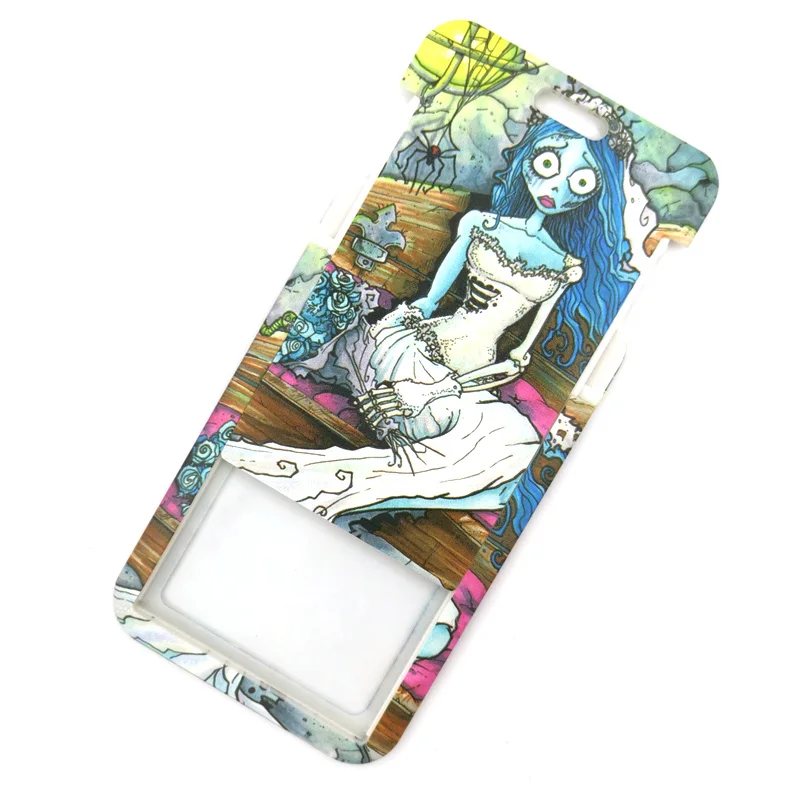 Corpse Bride Fashion Women Card Holder Lanyard Colorful Retractable Badge Reel Nurse Doctor Student ID Card Clips Badge Holder