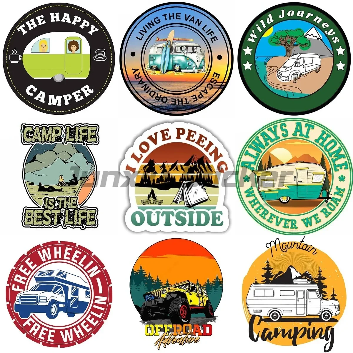 

I Love Peeing Outside Camping Hiking Campfire Adventure Outdoor Camper Mountain Landscape SUV Decal Window Bumper Water Bottle
