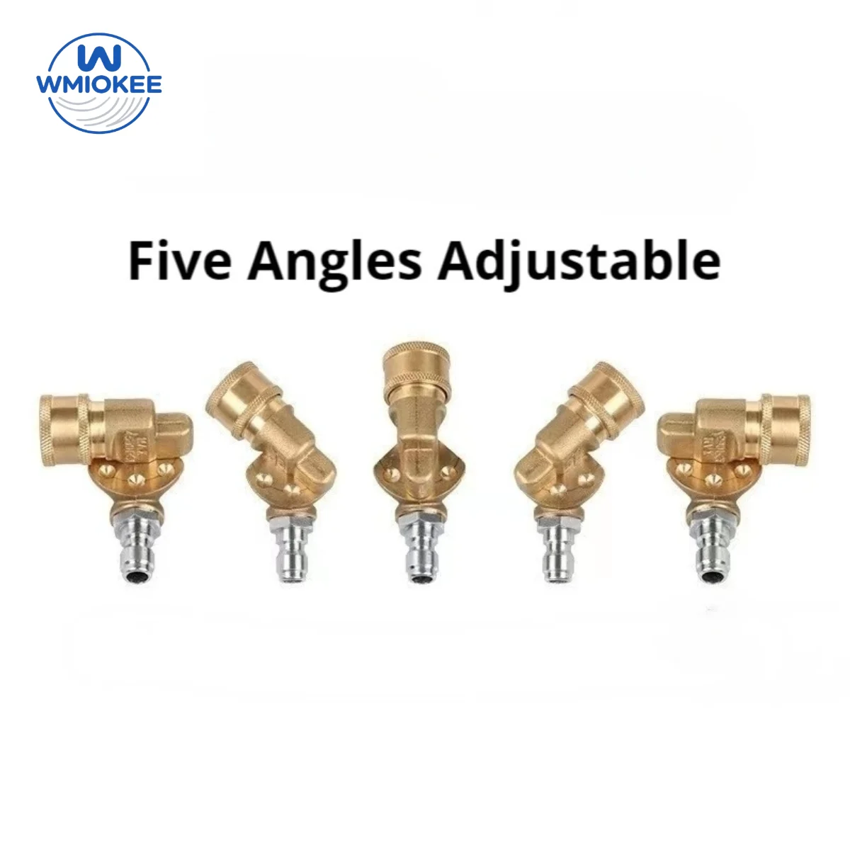 

High Pressure Washer Quick Connect Adapter, 1/4" Brass Swivel Nozzle, 5 Angle 180° Rotating Head, 4500PSI Car Wash Tool