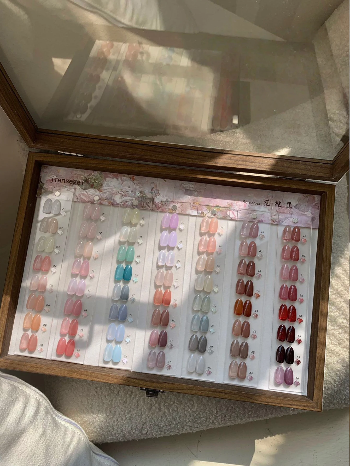 Juego de esmaltes de uñas de Color gelatina, 12/56 colores, 15ml, esmalte de uñas de Gel LED UV extraíble con tarjetas de colores, manicura de verano