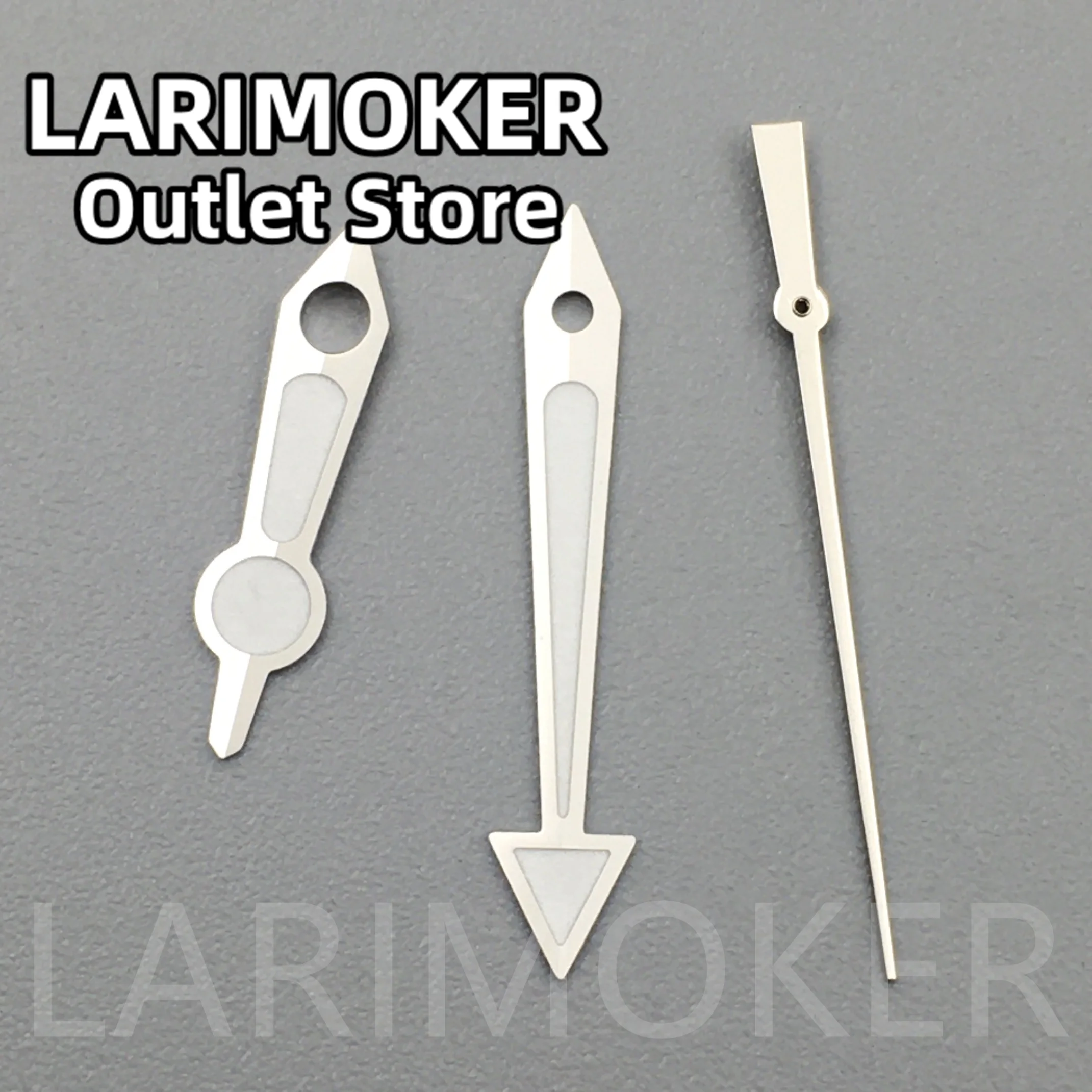 LARIMOKER-manecillas de reloj negras y plateadas, Accesorio luminoso de color verde, compatible con reloj de movimiento NH35 NH36