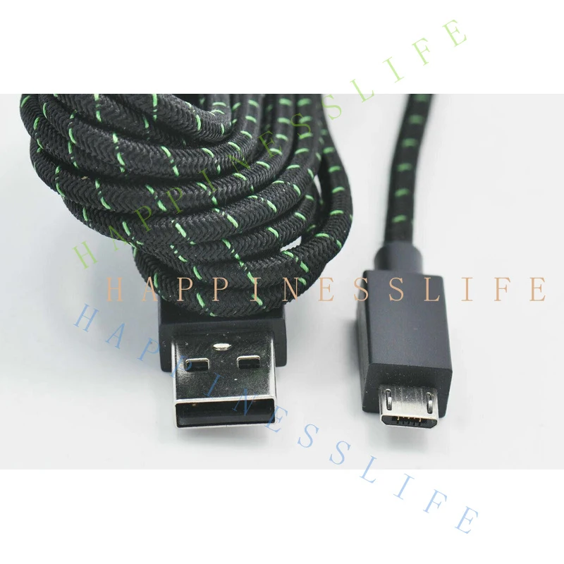 Y... 9ft Braided Micro USB Charging Cable For Microsoft Xbox One Elite Controller