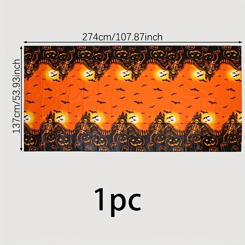 The Halloween Horror Tablecloth is perfect for adding festive decorations to your party.zyc