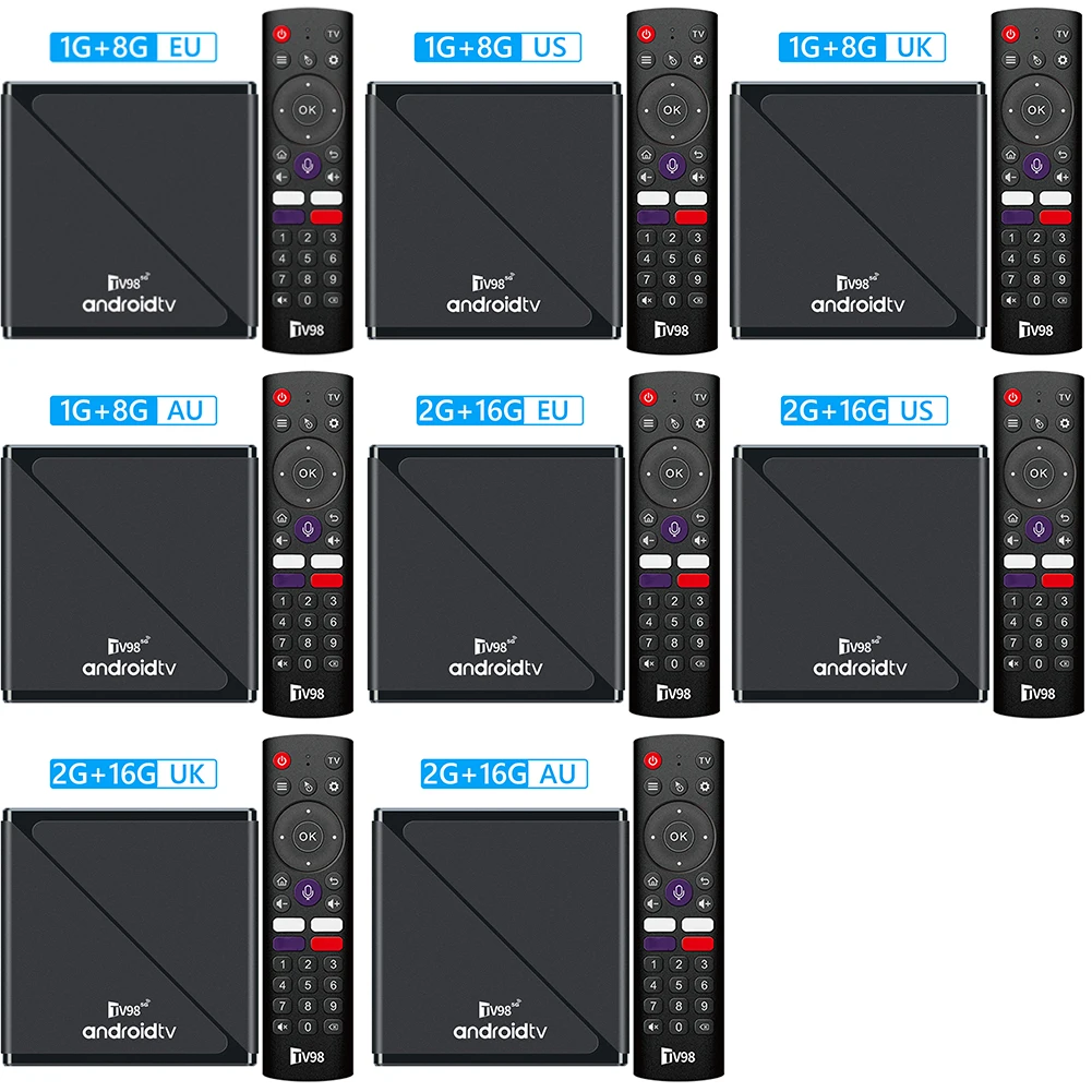 2,4G y 5G WiFi Dual BT5.0 reproductor multimedia decodificador Allwinner H313 Quad Core Android 14 TV Box control remoto por voz Digital HD 8K 4K