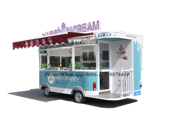 OEM Street Mobile Electric Food Truck Coffee Vending Cart for Sale Ice Cream Fast Food Catering Kiosk