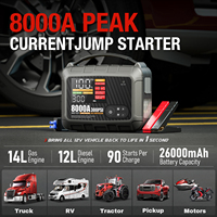 8000A Professional Heavy Duty Car Jump Starter Powerful Car 12V Car Battery Starter Booster Starting Device