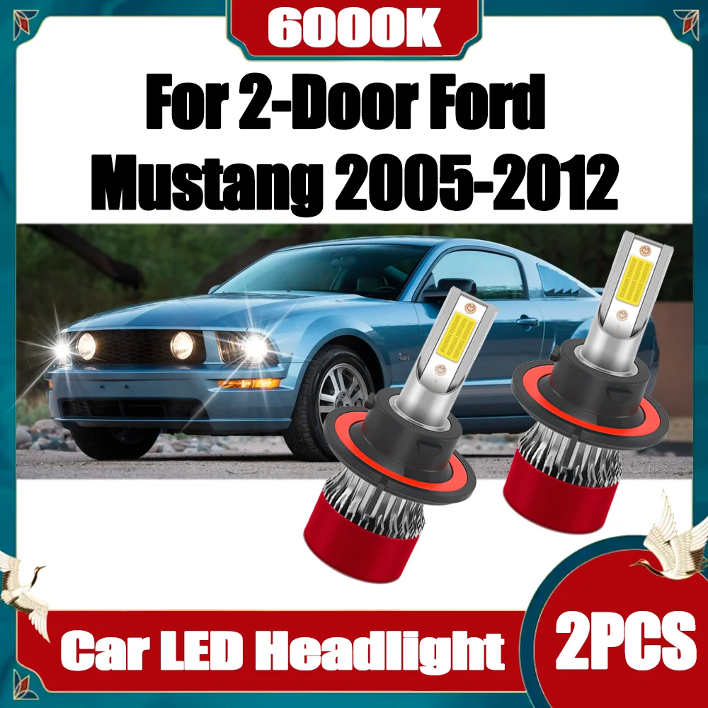 

2X 30000LM High Power 150W Turbo Auto Headlamps Canbus No error 6000K White Car LED Headlights For 2-Door Ford Mustang 2005-2012