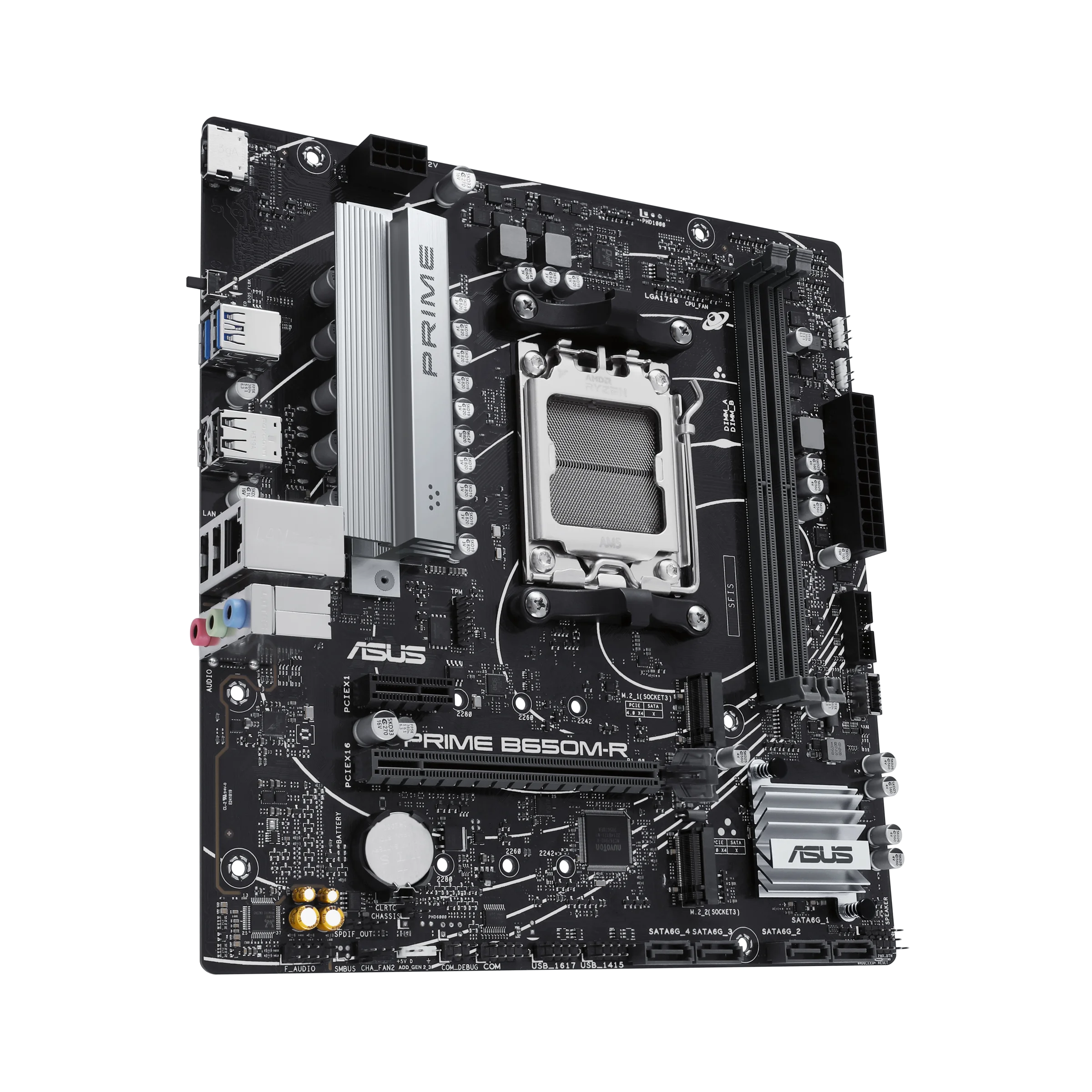 Placa base ASUS PRIME B650M-R Micro-ATX DDR5 compatible con PCIe 4,0 Realtek 2,5 Gb para AMD 7700 7700x 7600x CPU ram kit