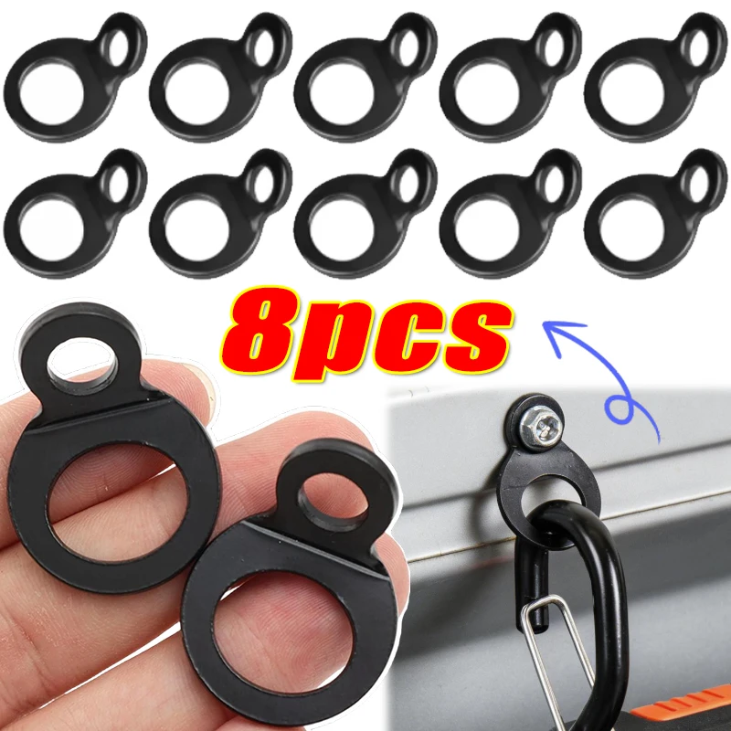 10-50pcs Black Multi-Purpose Mounting Hooks O-Fix Strapping Ring Stainless Steel Ring Attachment Tie Rods Motorcycle Parts