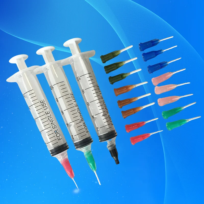 Free Shipping 10cc Syringe Solder Paste Adhesive Glue Liquid Dispenser Plastic Manual Syringe 10ml