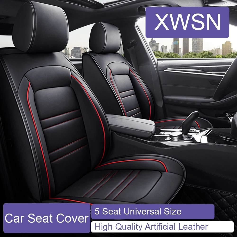 5 Seat PU Leather Car Seat Cover for Ford Focus Fiesta Honda Civic CRV Accord Hyundai Tucson Kona Elantra Creta Car Accessories