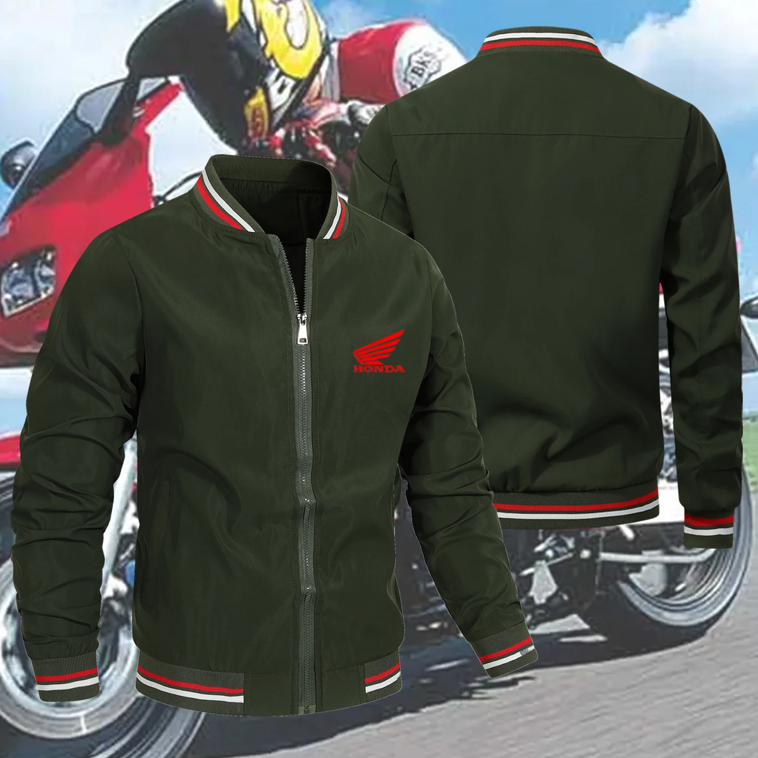 Winddichte und lässige Herrenbekleidungsjacke mit Honda-Logo, High-Street-Reise-Windjacke, modische Sportschale, bequemes Oberteil
