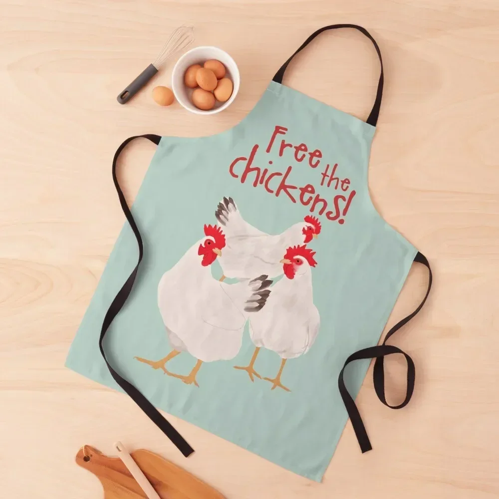 

Free the Chickens Apron Custom painters Waterproof Kitchen For Women Apron