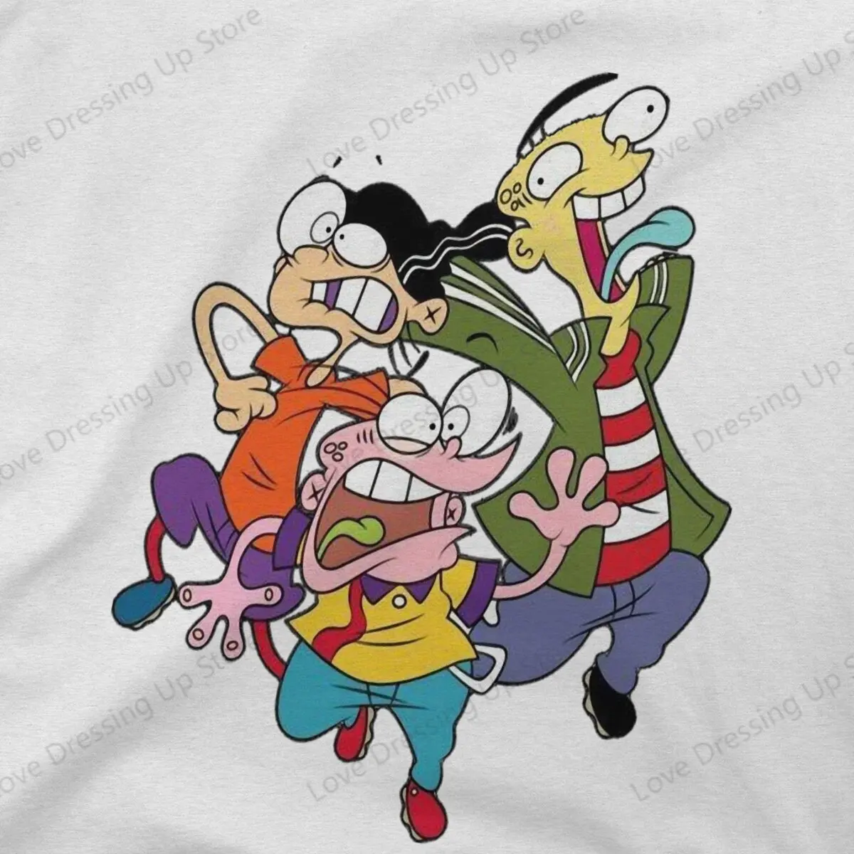 100% Cotton T-shirt Ed Edd n Eddy The Mis-Edventures t shirt men Cartoon Network 90s Sweat Absorption Casual Short Sleeves S-6XL