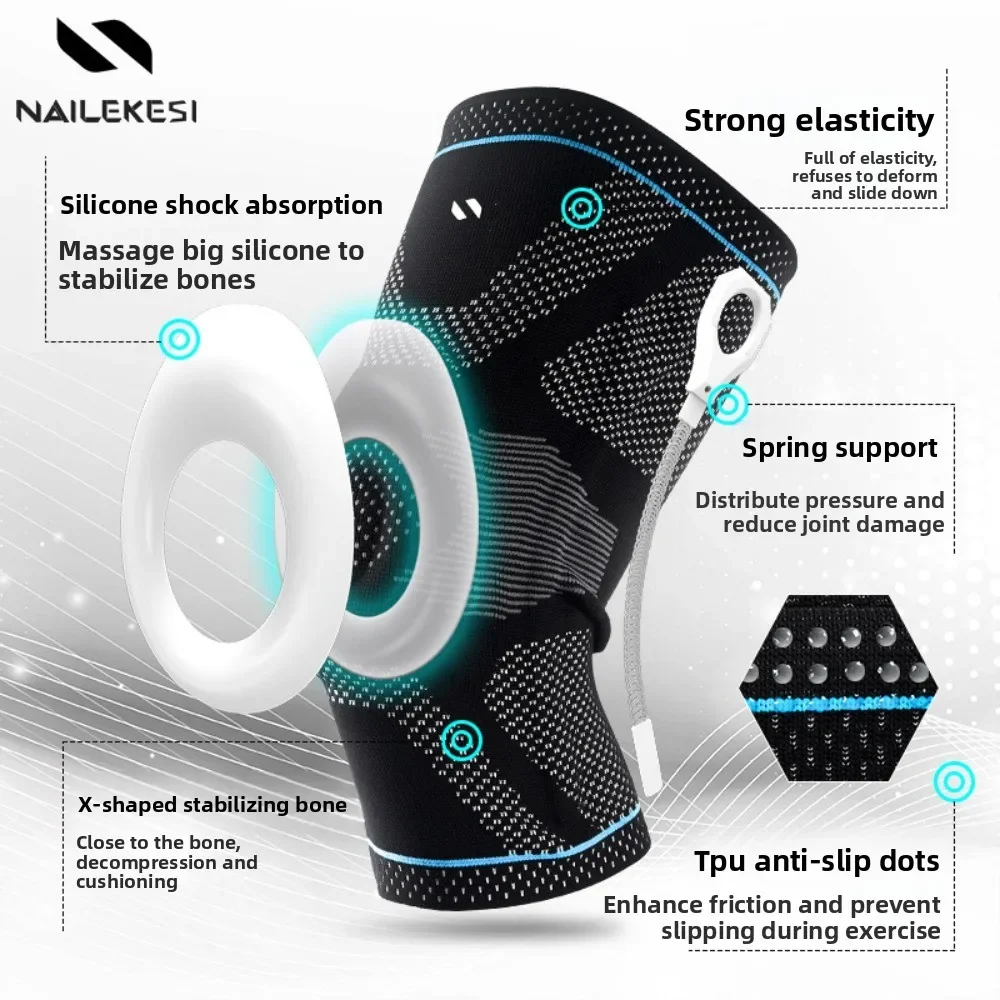 

Knee Support Running Professional Mountaineering Sports Knee Pads Four Seasons Nylon Soccer Basketball Fitness Equipment