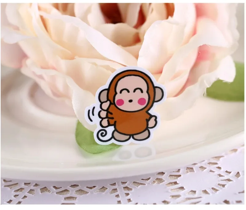 40 pezzi adesivi creativi Kawaii autofatti di amnion Monkey/bellissimi adesivi/adesivi decorativi/Album fotografico artigianale fai da te