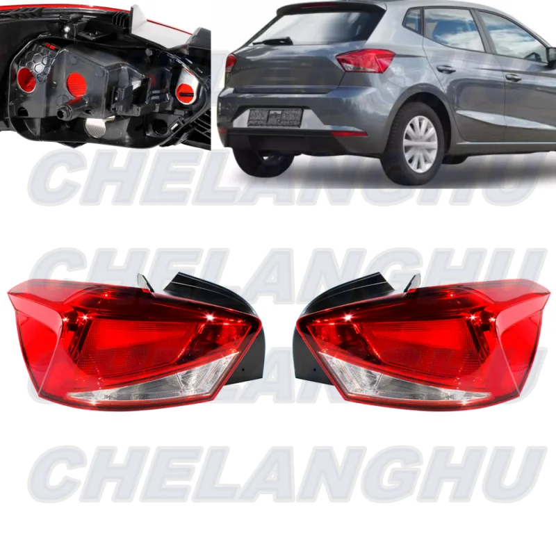 

For SEAT Ibiza 2018 2019 2020 2021 2022 2023 2024 1 Pair Tail Light Rear Lamp Without Bulbs Car accessories